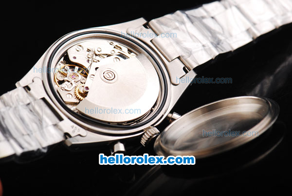Rolex Daytona Oyster Perpetual Date Swiss Valjoux 7750 Chronograph Movement White Dial with Silver Stick Marker and SS Strap - Click Image to Close
